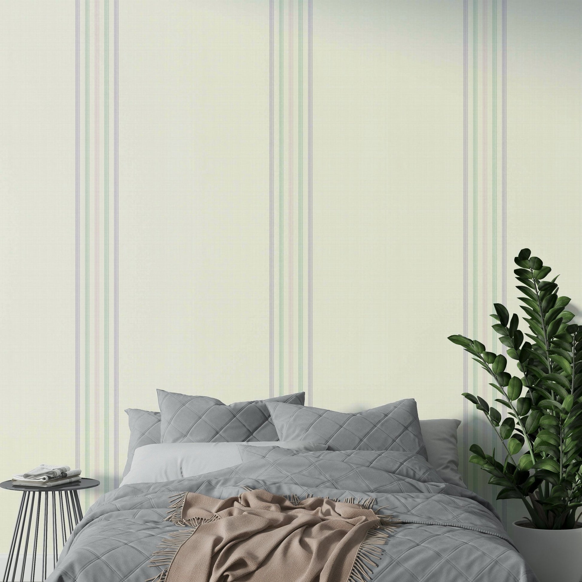 Clean stripe design for modern pastel spaces
