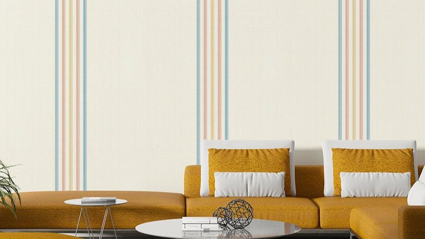 Summertime fine stripes wallpaper design

