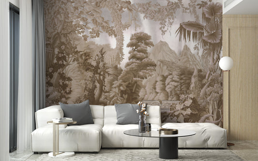 Sepia forest wallpaper for nature vibes
