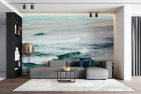 A serene coastal fishing wall mural for your decor.

