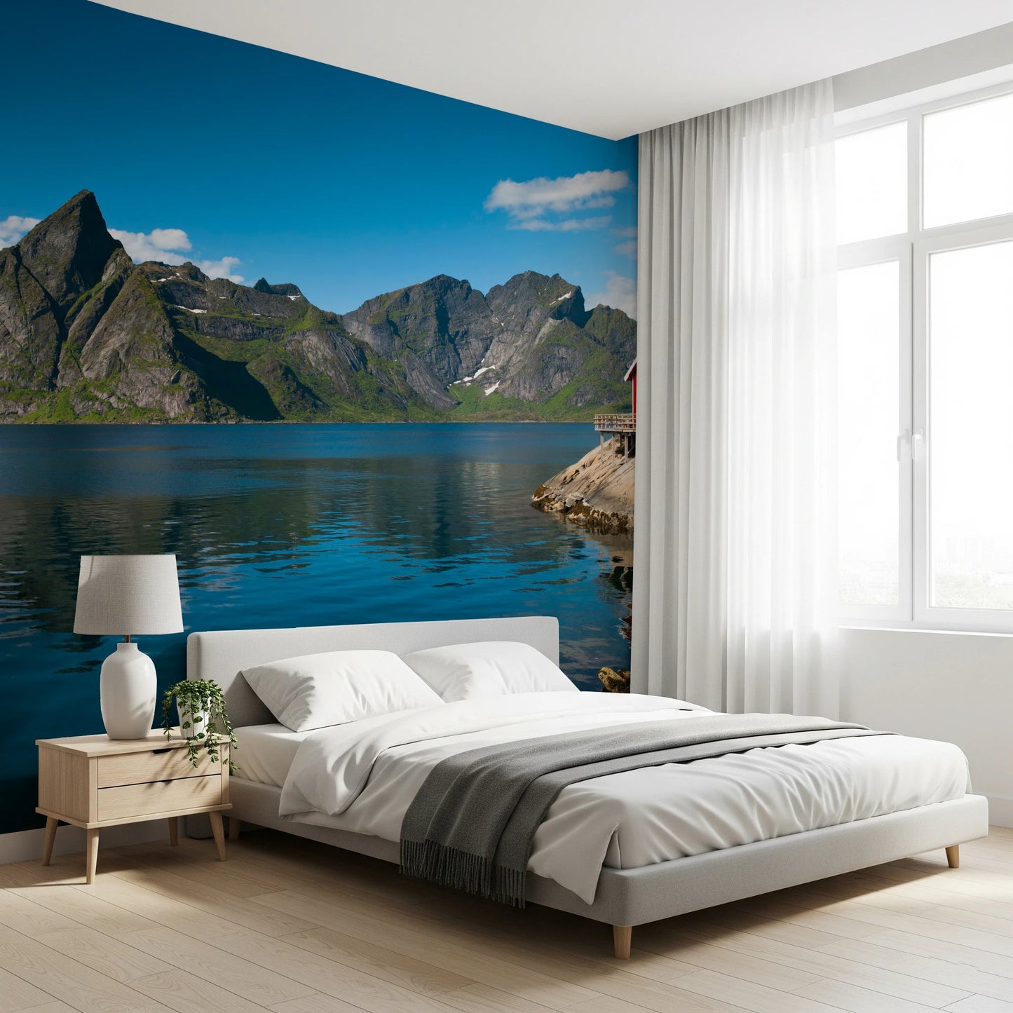 Fishing huts Wall Mural