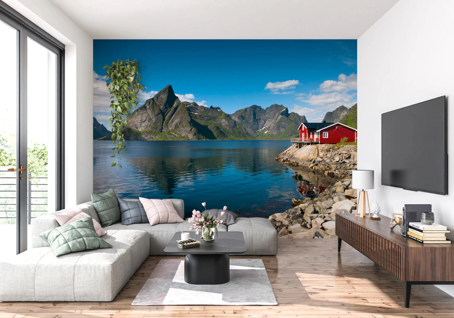 Fishing huts Wall Mural