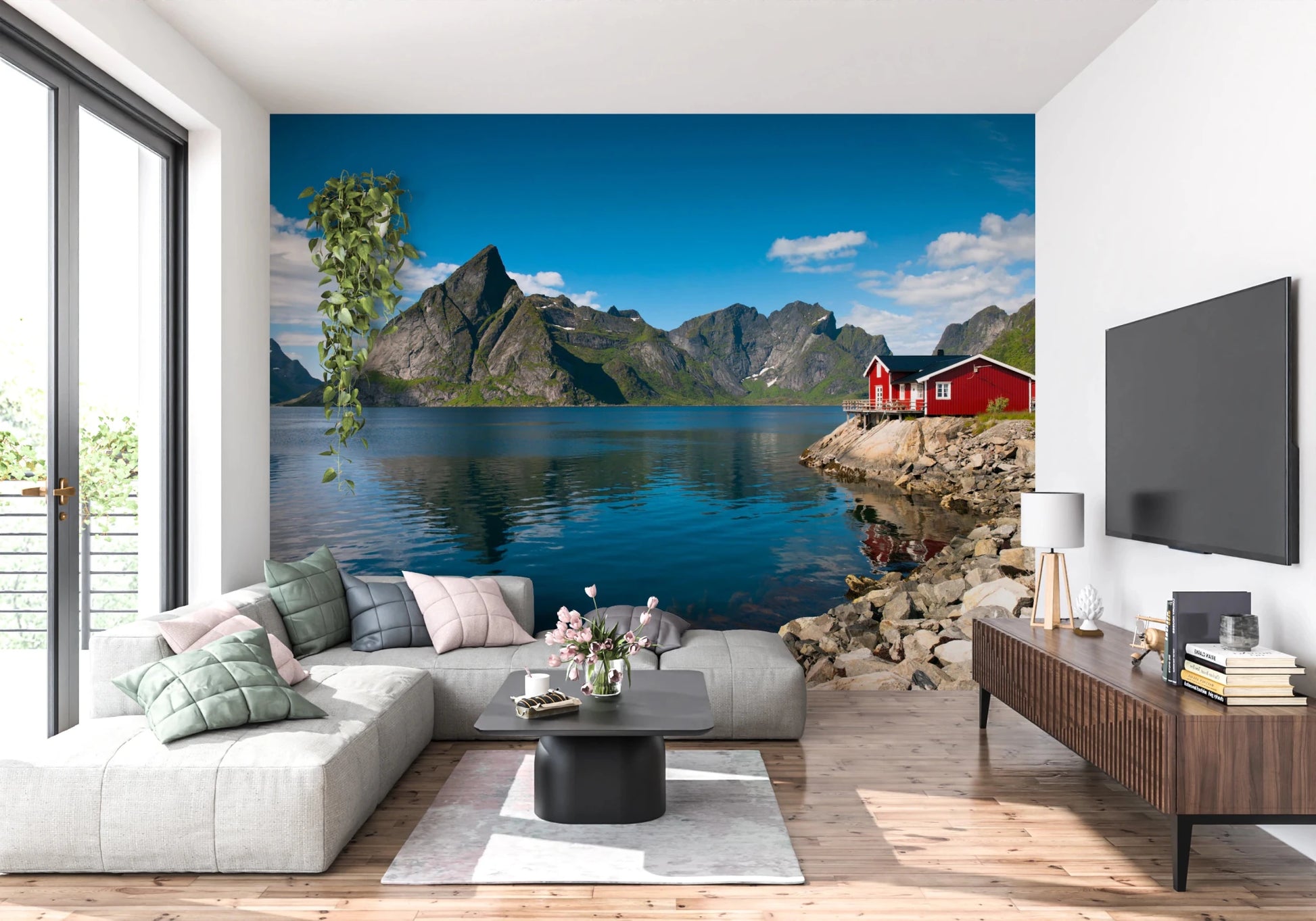Fishing huts Wall Mural