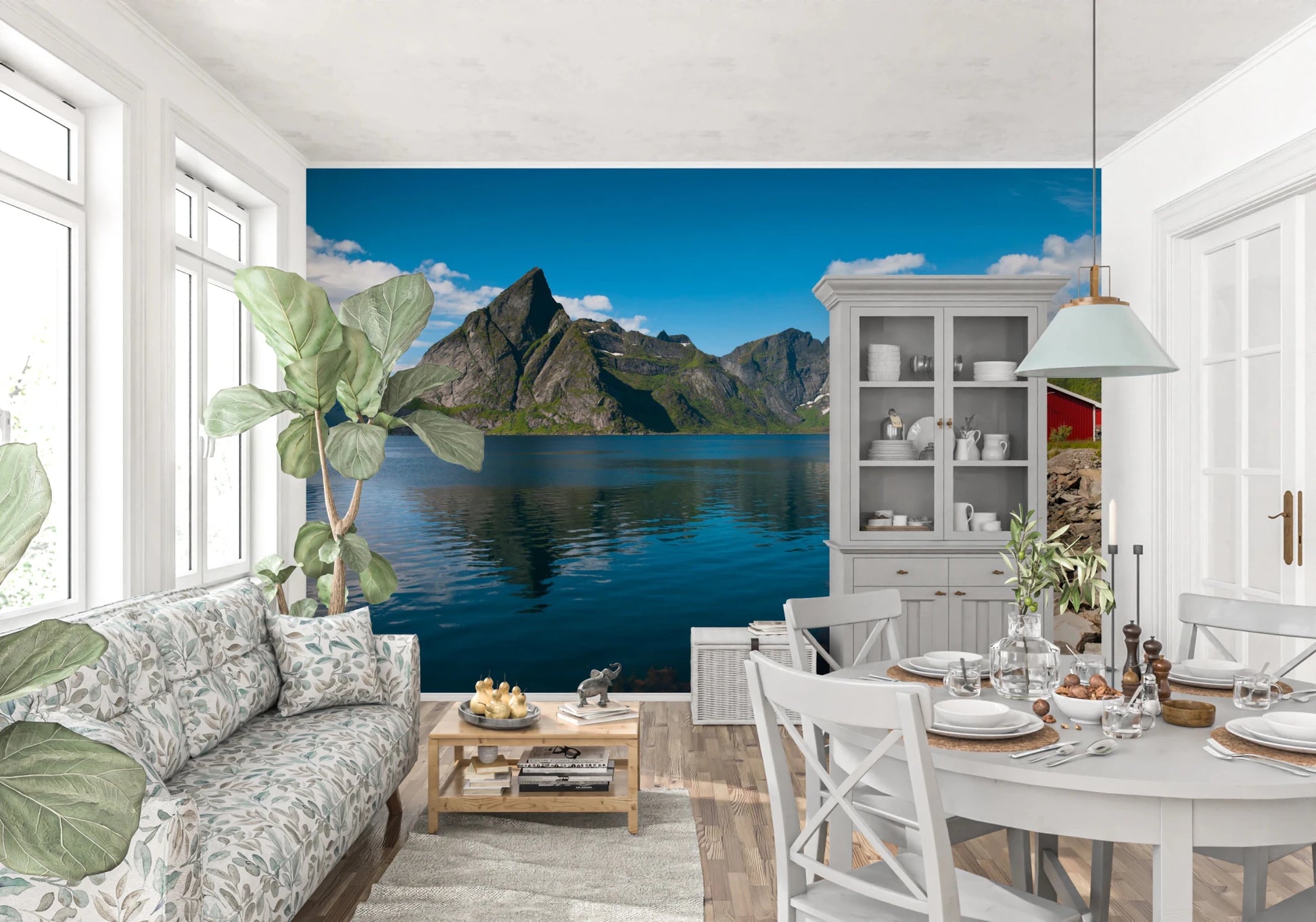 Fishing huts Wall Mural