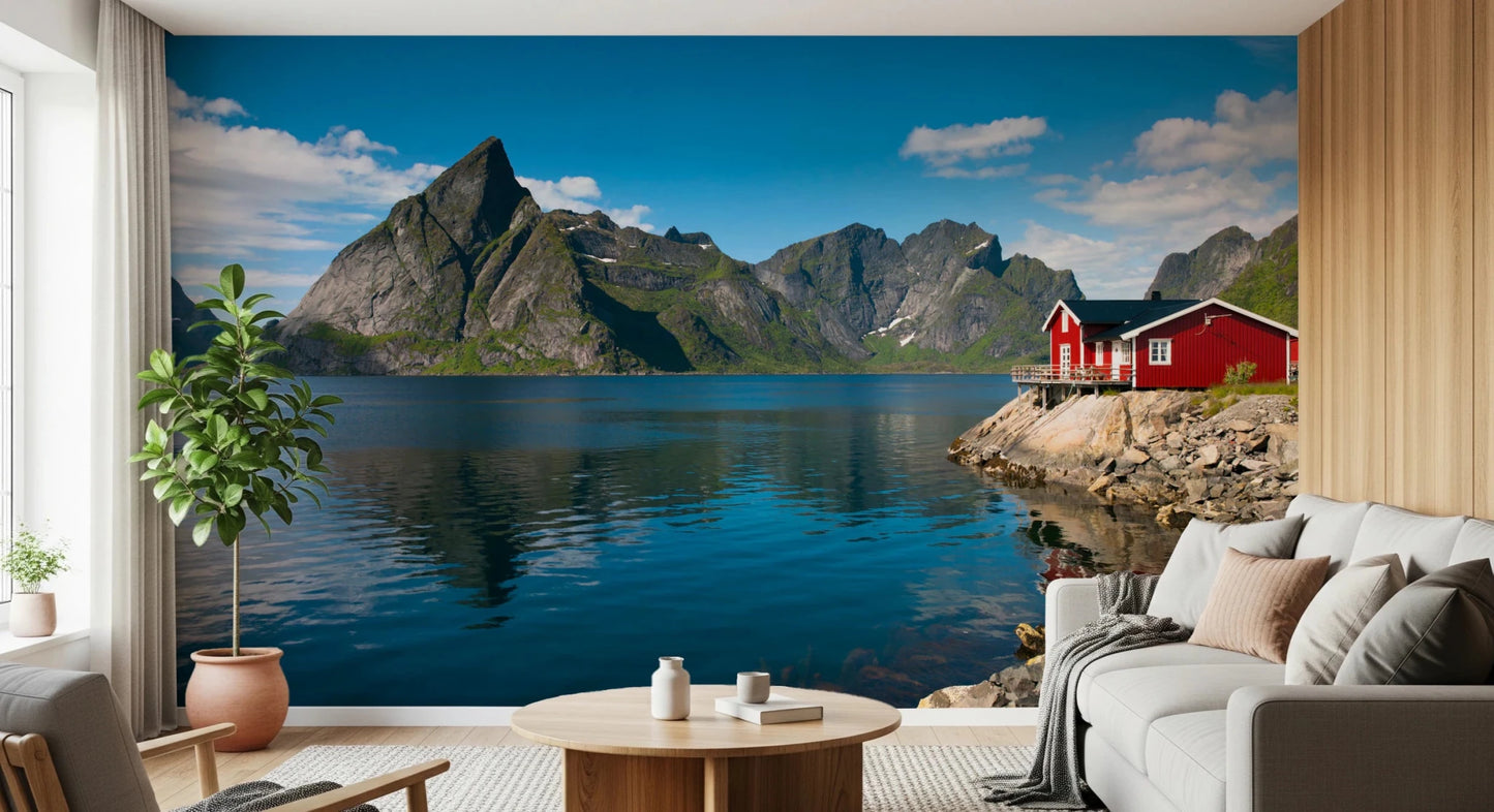 Fishing huts Wall Mural