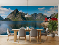 Fishing huts Wall Mural