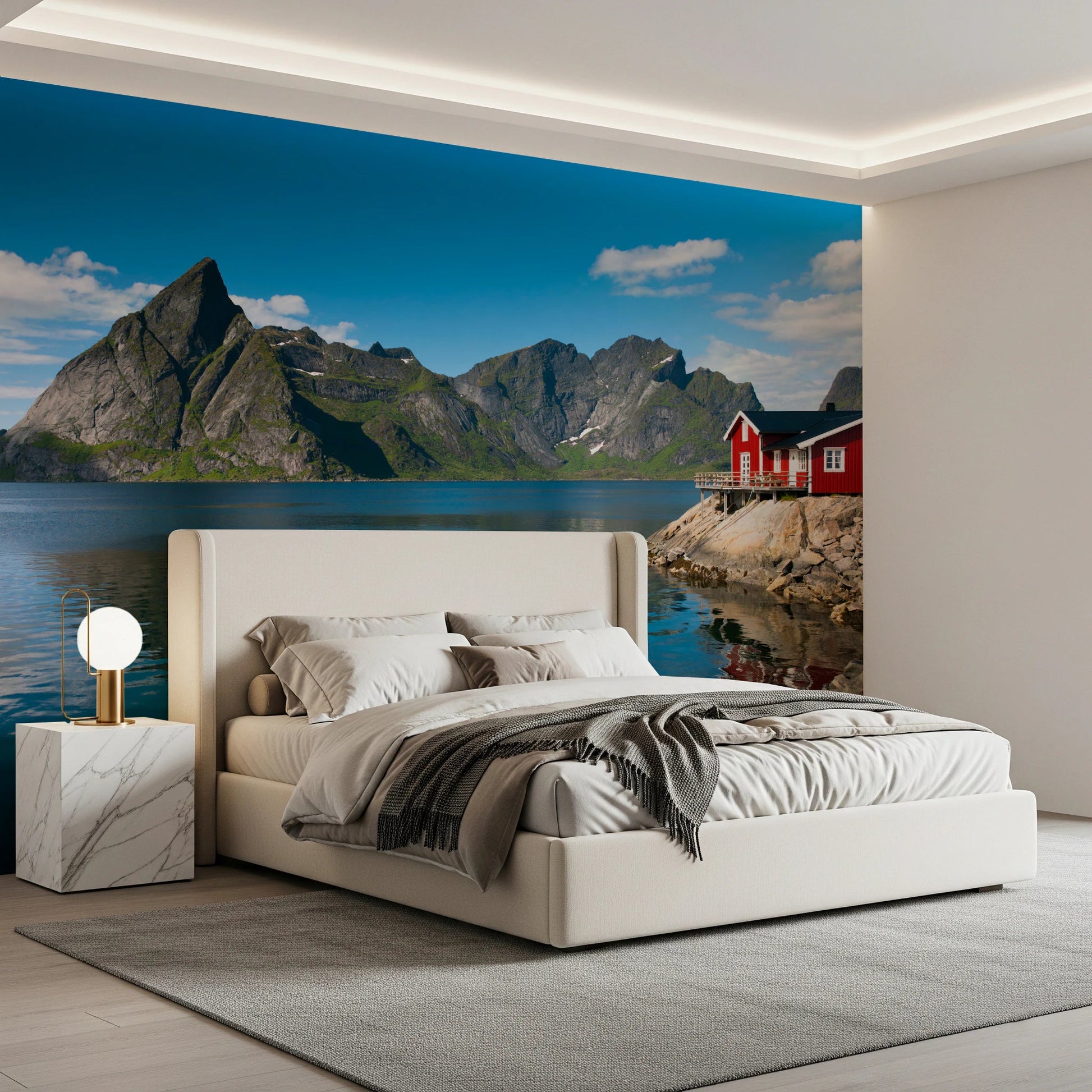 Fishing huts Wall Mural
