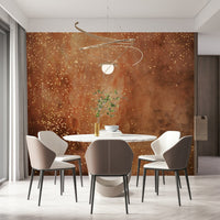 Flame Nebula Wall Mural – Stunning blend of molten orange and golden galaxy tones adding warmth and drama to any room.
