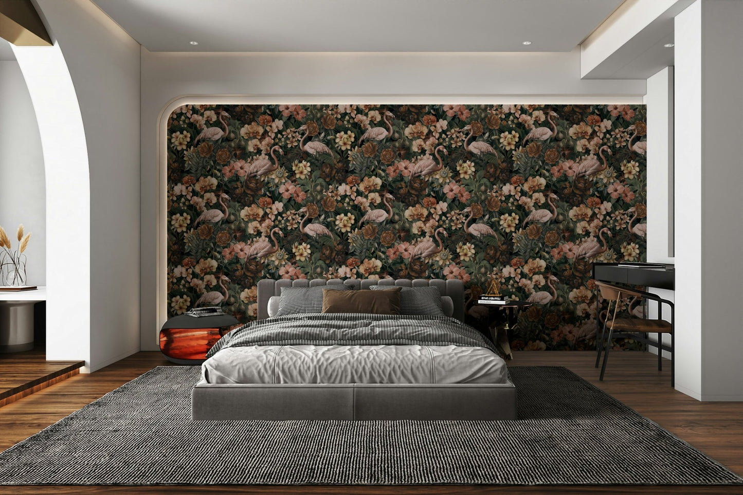 Tropical wallpaper with soft colors

