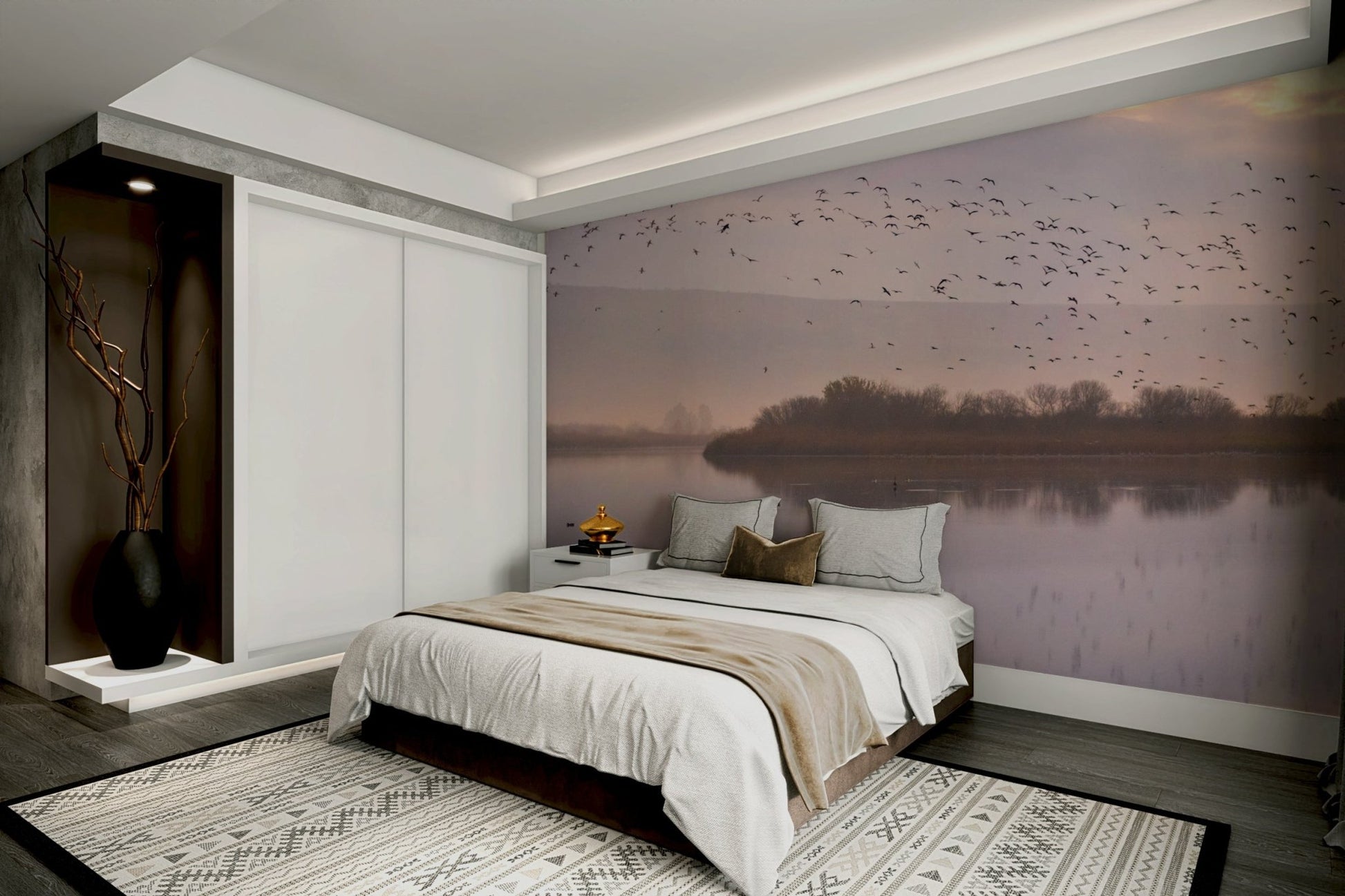 The texture appears smooth and artistic, like a fine art print.
