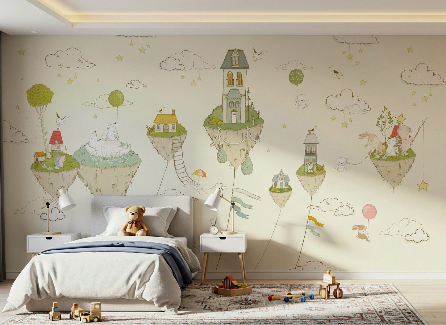 Floating Dreamland Homes Wall Mural -2759478
