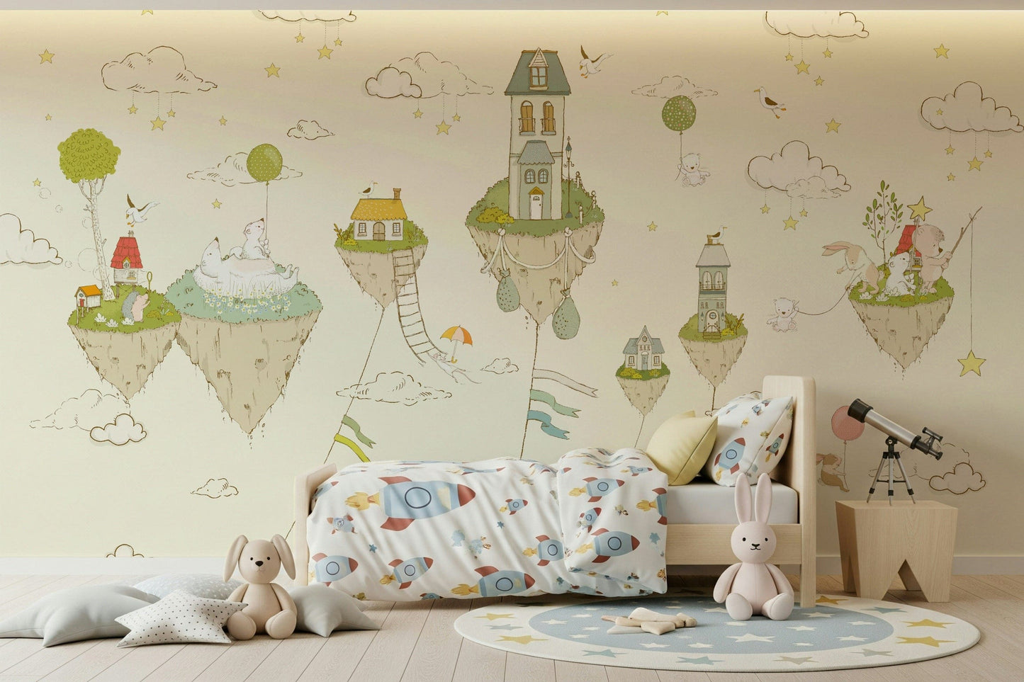 Floating Dreamland Homes Wall Mural -2759478