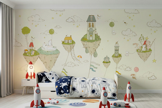 Fresque murale Floating Dreamland Homes -2759478