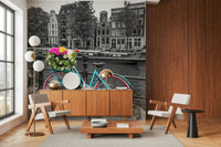 Floral Bicycle of Amsterdam Wall Mural