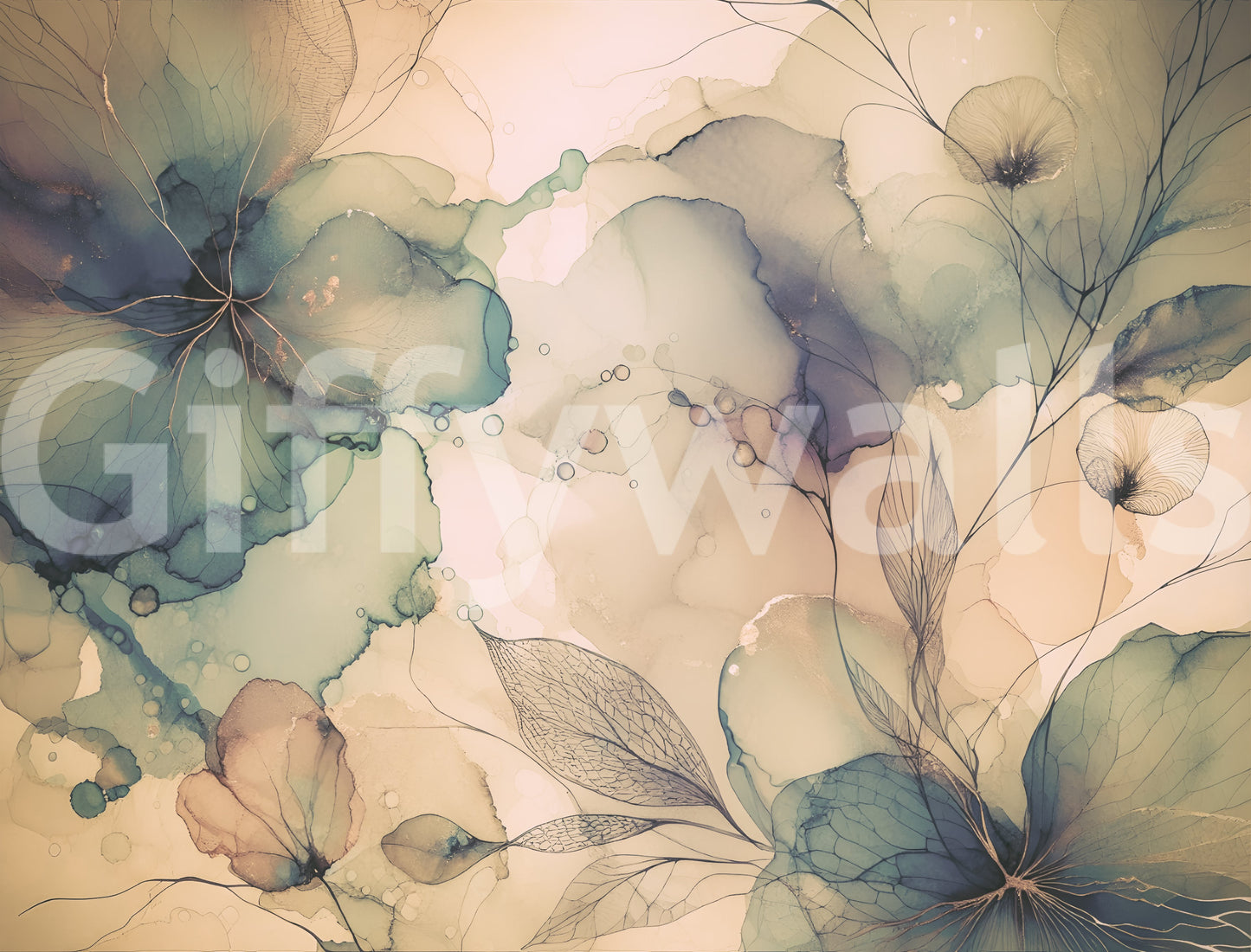 Abstract floral motifs in a high-rise apartment.