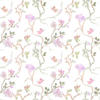 Floral Flight Chinoiserie Dreamy Birds Butterflies Wallpaper⁠