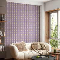 Floral Lavender Stripe Wallpaper⁠