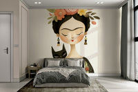 Midnight floral mural for bold and stylish rooms

