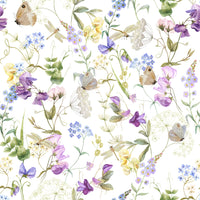 Floral Whispers elegant summer bloom fresh wallpaper.