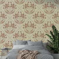 Cozy floral pattern in terracotta for a welcoming room

