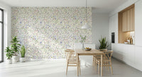 Floral Watercolor Whispers delicate insect wallpaper for walls.