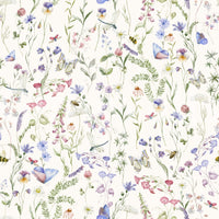 Serene Floral Watercolor Whispers wallpaper for walls illustration.