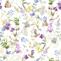 Floral Whispers elegant summer bloom fresh wallpaper.