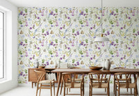 Airy Floral Whispers sweetpea ethereal scenic wall mural.