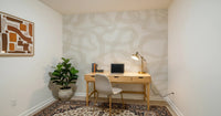 Neutral cream background on this Flow State Wall Mural for study room.