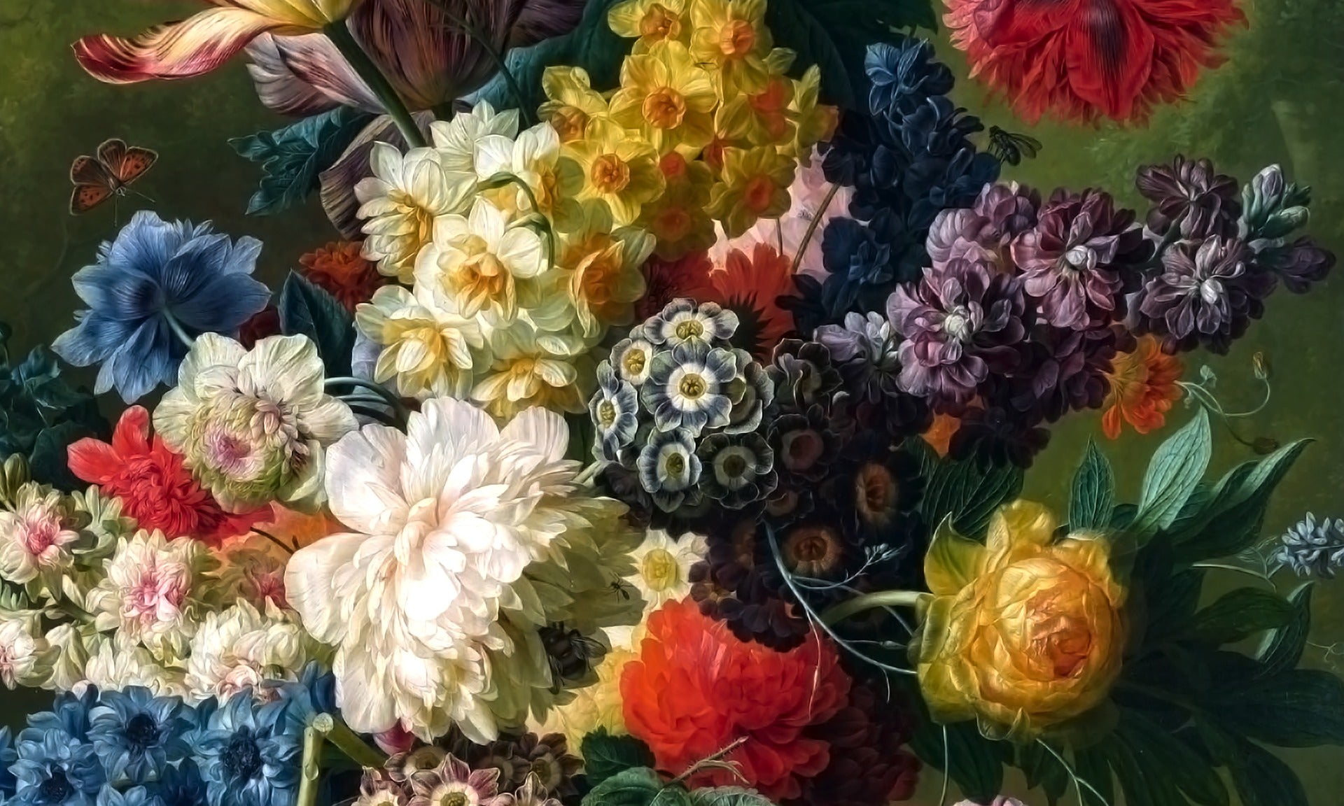 Fond d'écran floral foncé pour murs in your room — zoomed