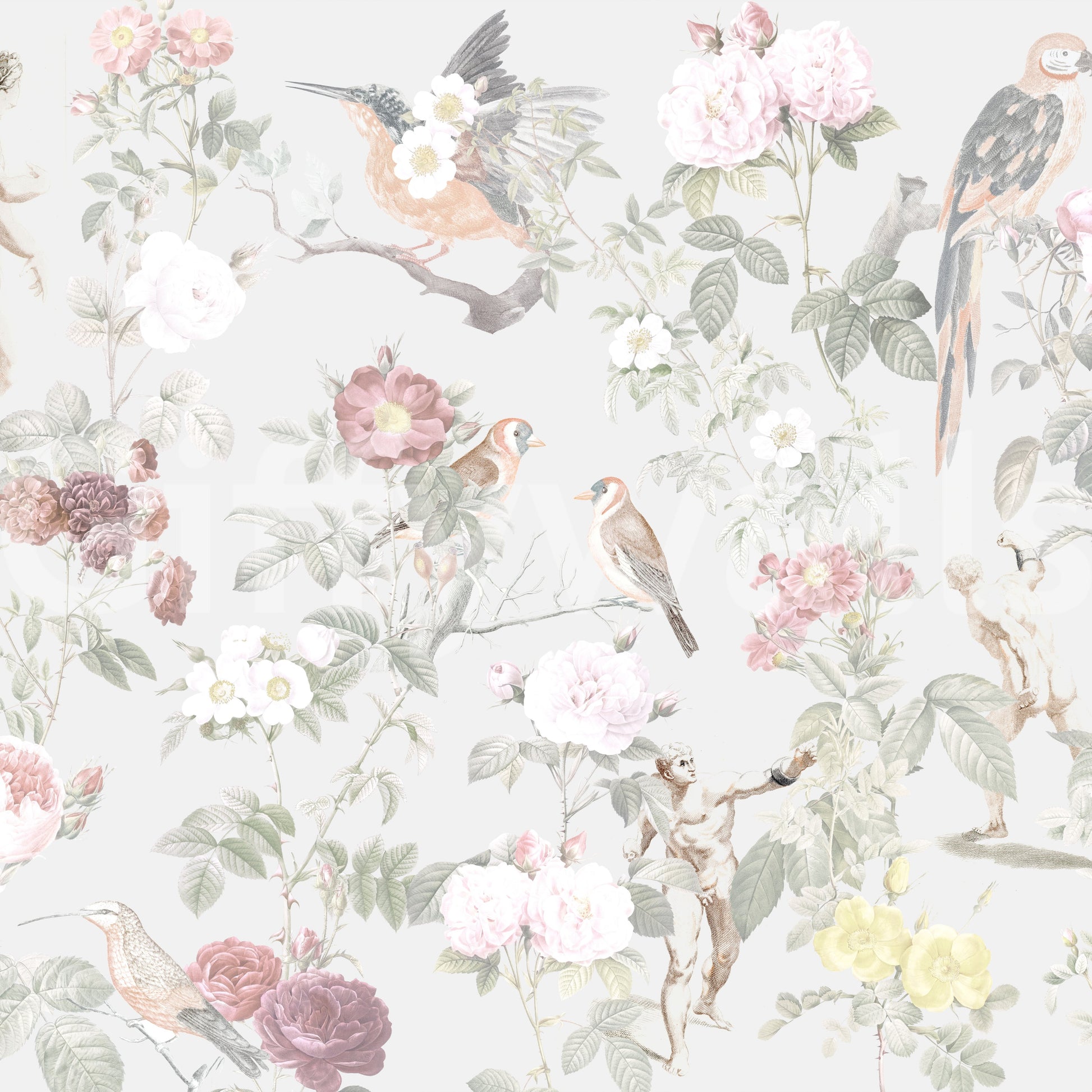 Flower-themed wall mural wallpaper

