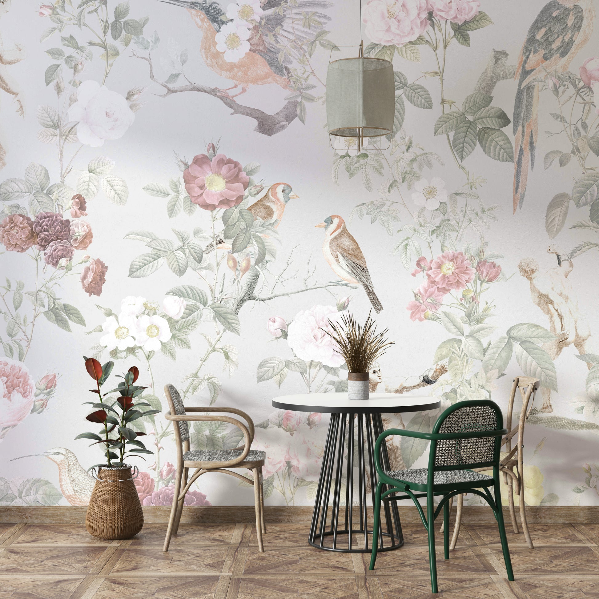 Botanical blooms wall mural

