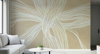 Calming Flowing Lines mural earthy tone sophisticated intertwined rope aesthetic