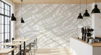 Minimalist beige pattern design on a Fluid Strokes dining area Art Wall Mural.