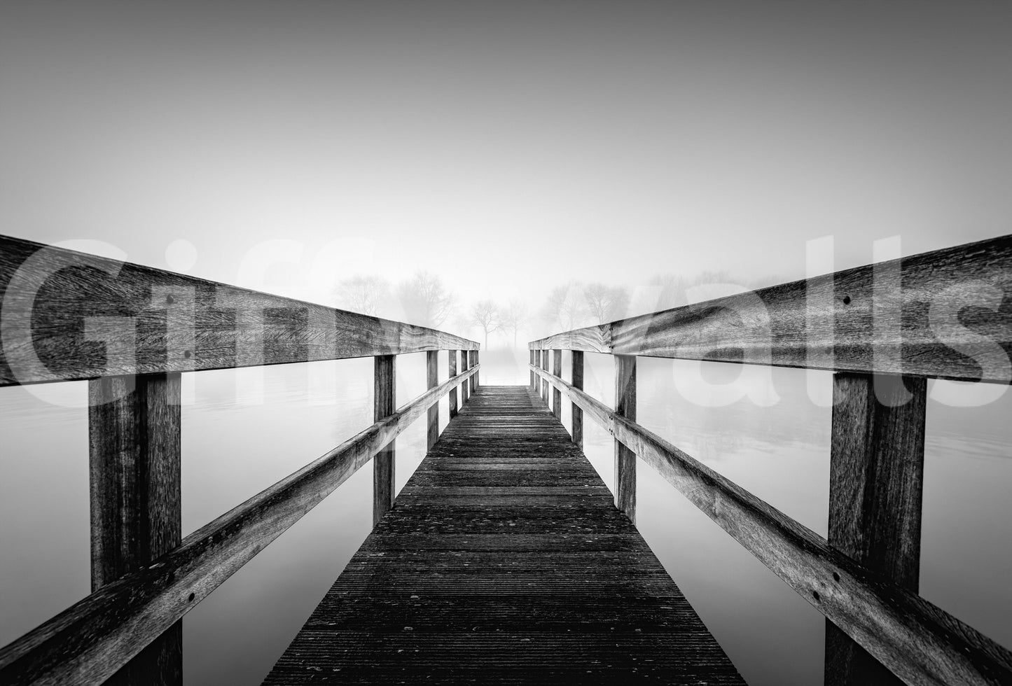 Foggy Bridge View Wall Mural -2593019