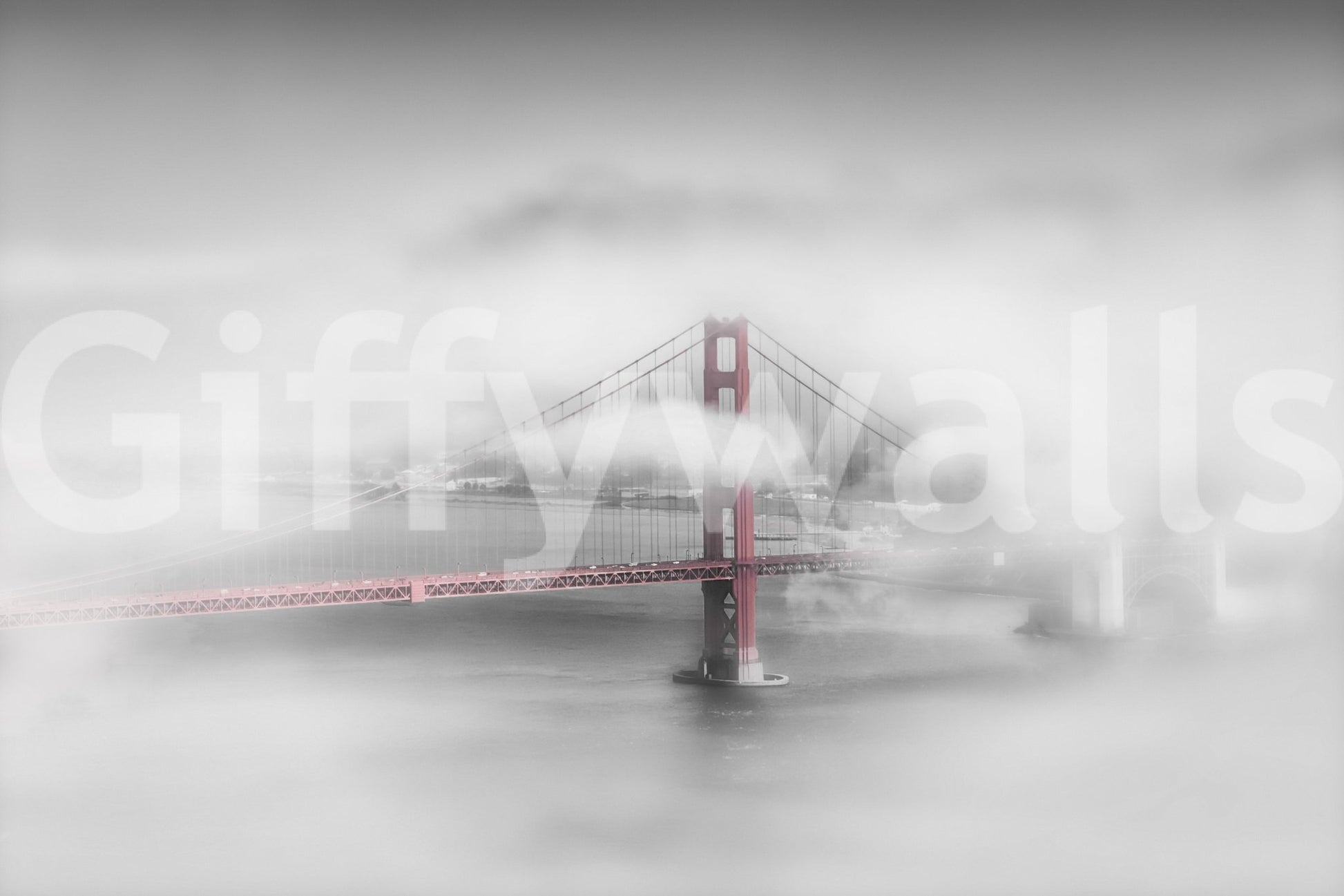 Foggy Golden Gate Bridge | colorkey Wall Mural