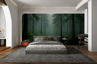 Soft wilderness scene mural

