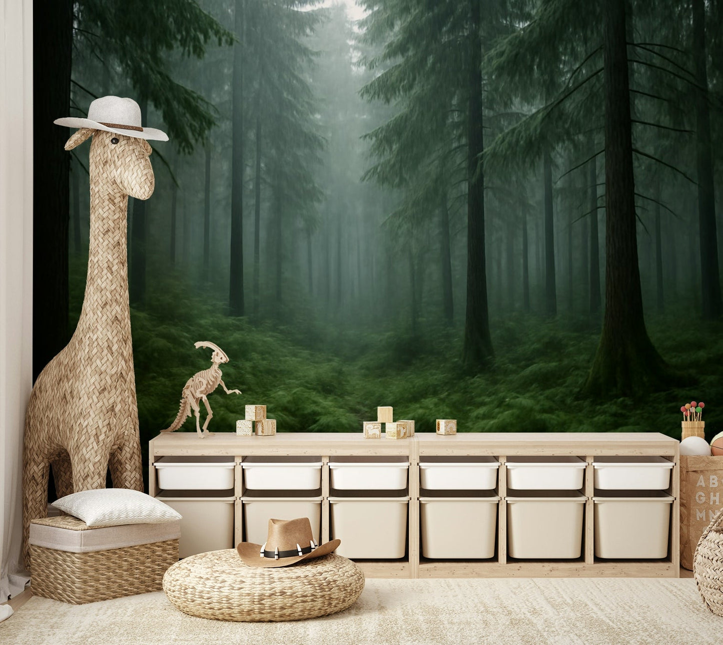 Wilderness fog wallpaper for walls

