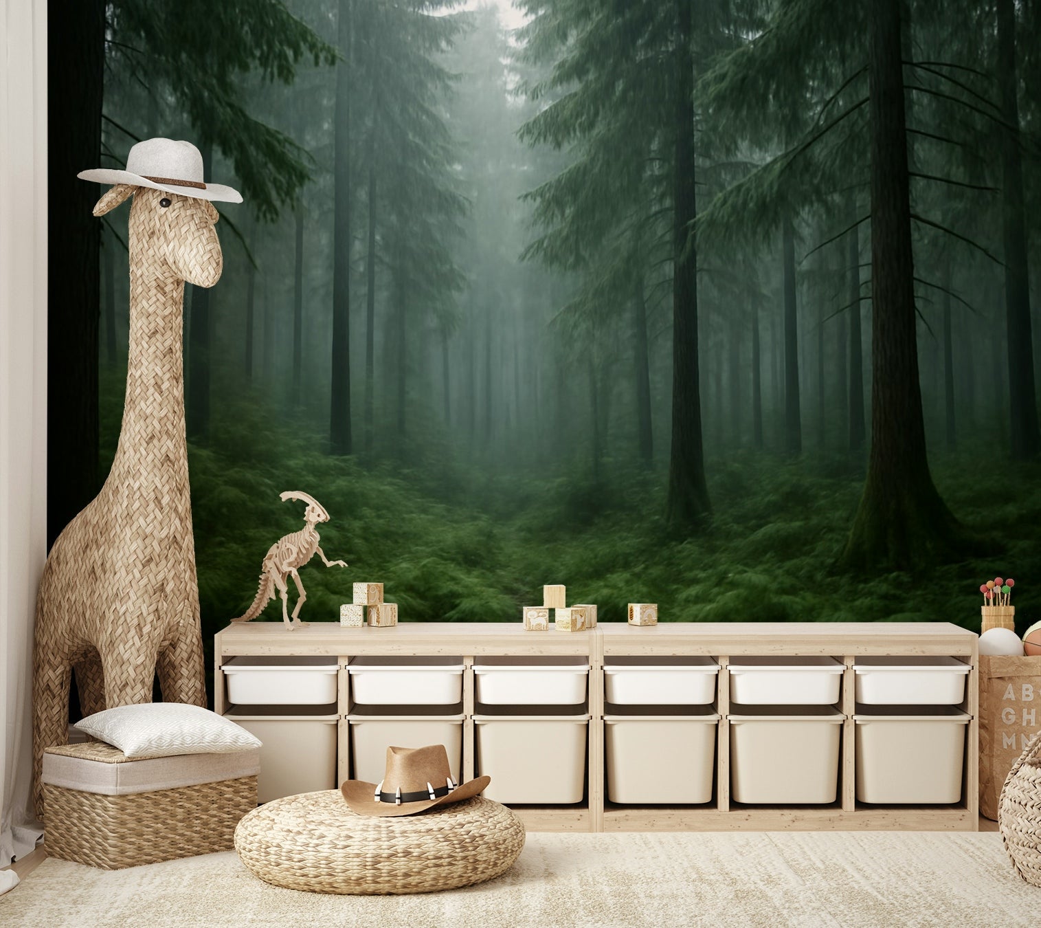 Wilderness fog wallpaper for walls

