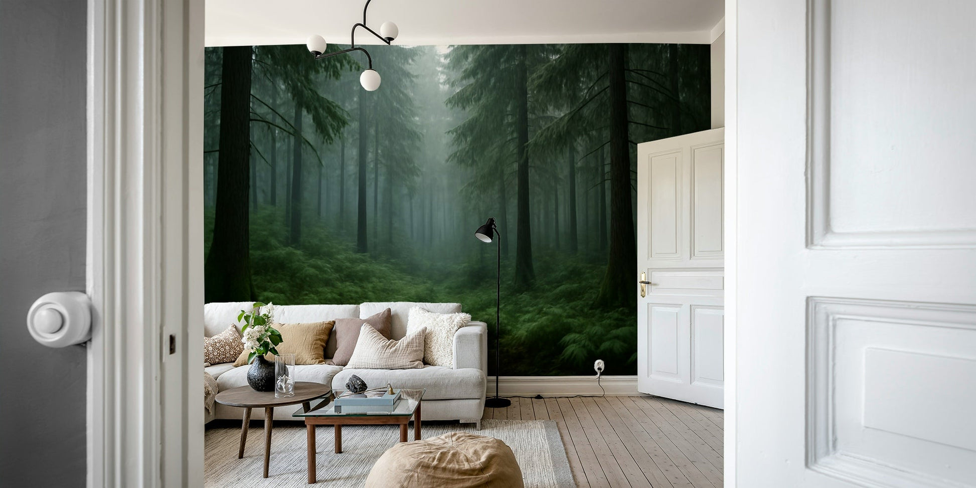 Serene woodland wallpaper

