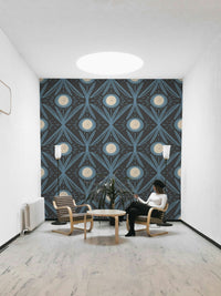 Soft and bold floral mural combination
