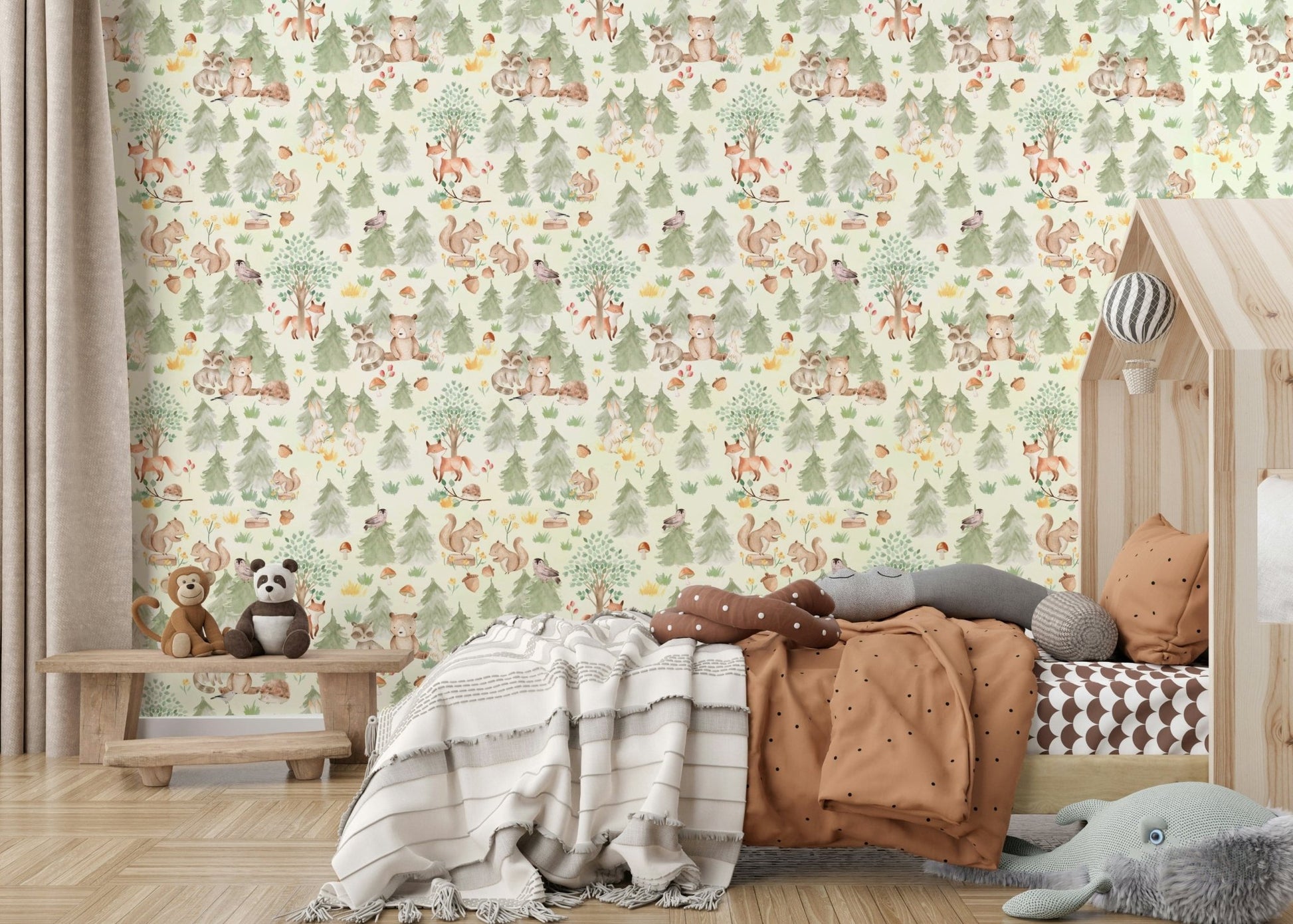 Forest Friends Forever covering cute animals and greenery.