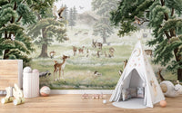 Forest fun wallpaper murals for kids room - Giffywalls