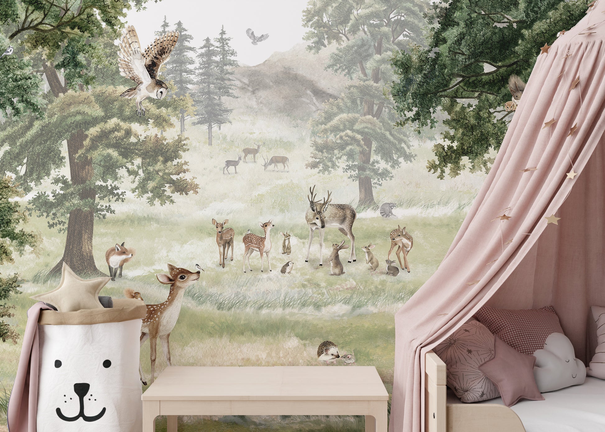 Forest fun wallpaper murals for kids room - Giffywalls