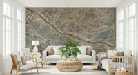 A beautiful wide-angle wall mural of abstract stone.