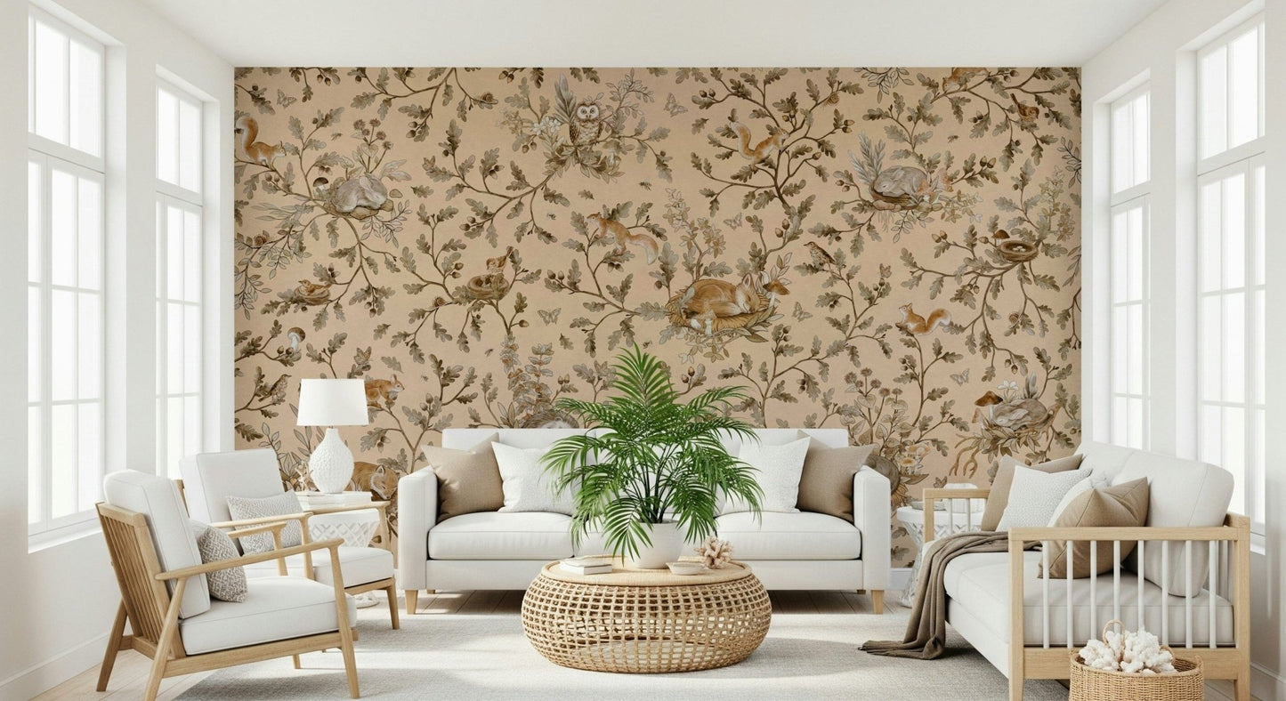 Papier peint fresque murale Sommeil en forêt