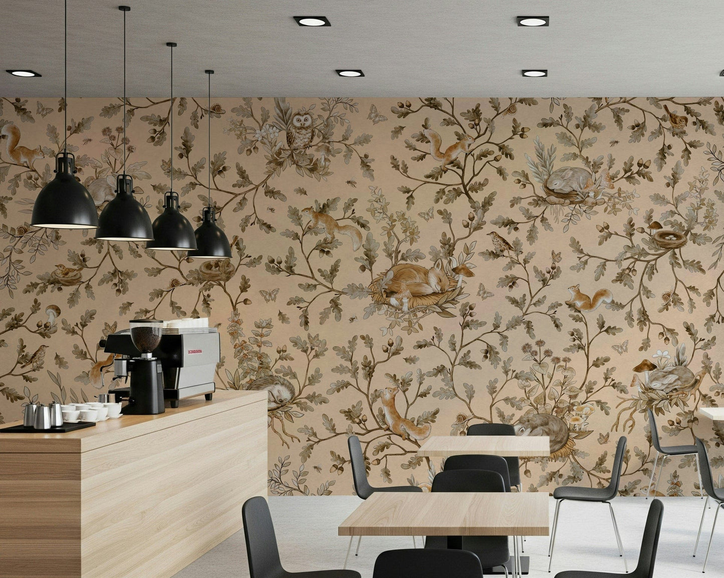 Papier peint fresque murale Sommeil en forêt