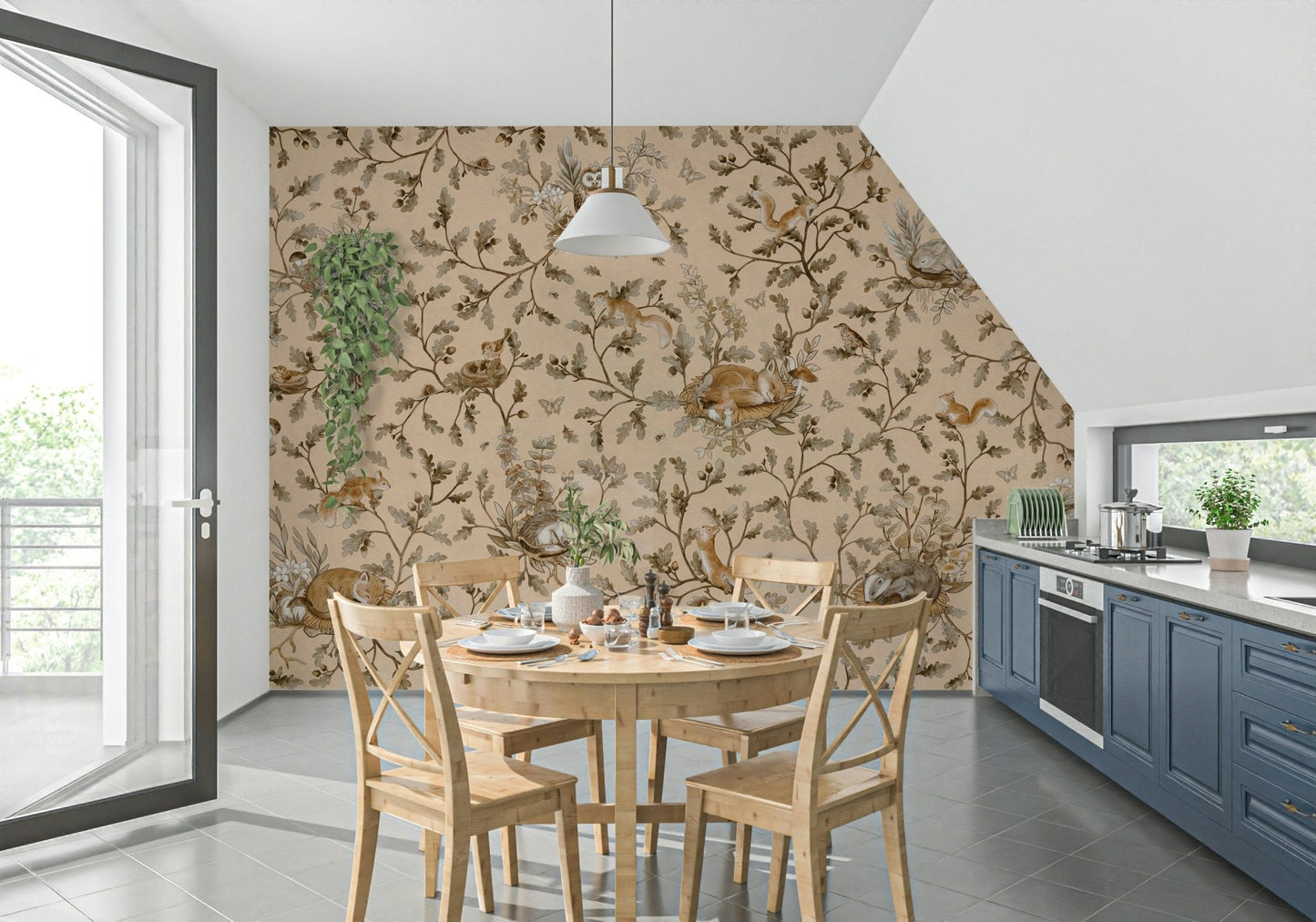 Papier peint fresque murale Sommeil en forêt