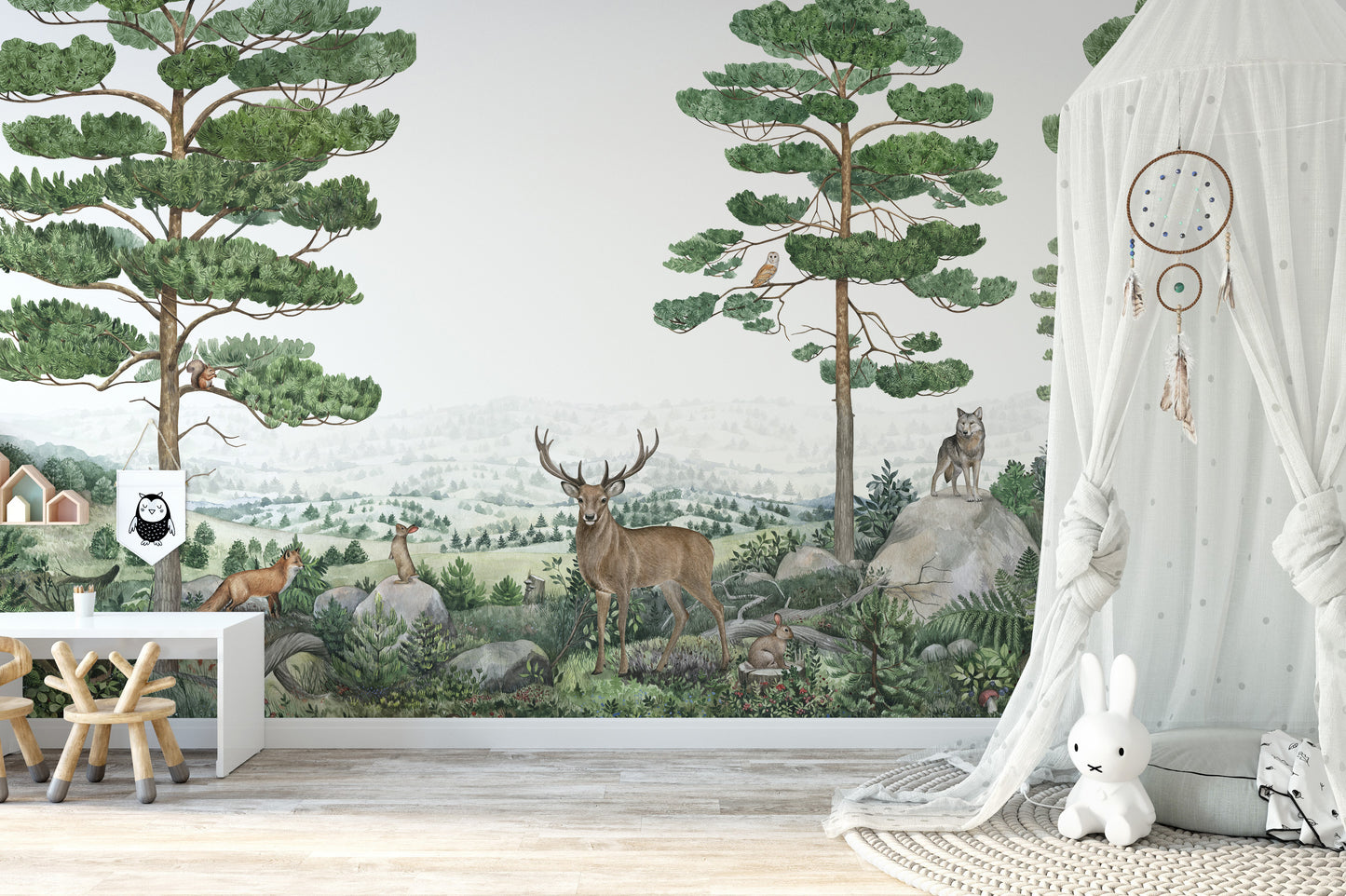 Forest Vista Peel and Stick Wallpaper Murals - Giffywalls