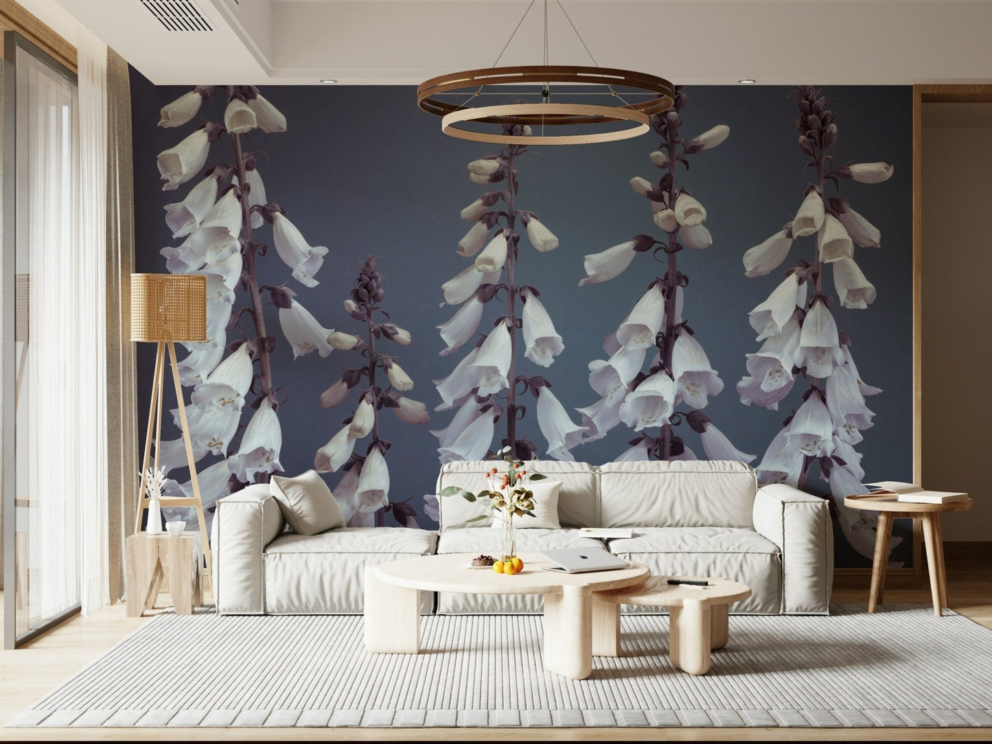 Vertical garden Foxglove Fantasy photograph on dark backdrop.